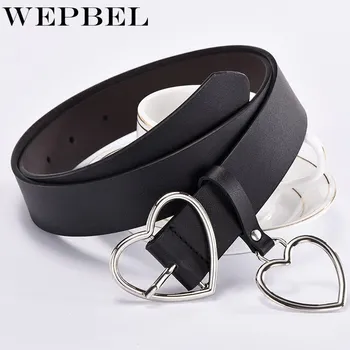 

WEPBEL Sweetheart Buckle with Adjustable Ladies Cute Heart-shaped Thin Pants Belt Punk Fashion Dress Belts
