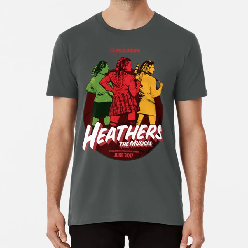 Музыкальная футболка MMS Heathers музыкальная Миранда - Цвет: Темно-серый