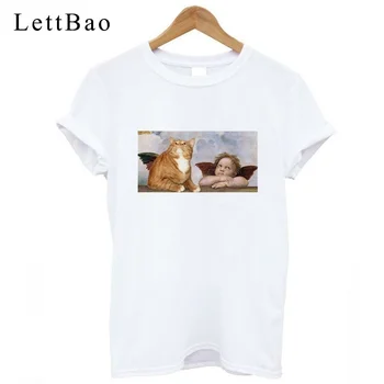 

Kawaii Cat Graphic Tees Women Printed Summer T Shirts Women Harajuku Fashion T-shirt Short Sleeve Casual Tshirts Top Tees Female