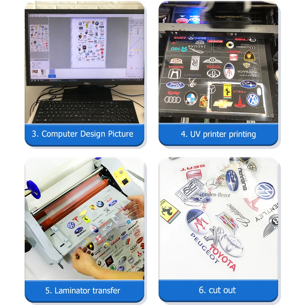 100PCS UV DTF AB 필름 전송 스티커 UV DTF 프린터 플라스틱 실리콘 금속 아크릴 유리 가죽에 필름에 직접 인쇄