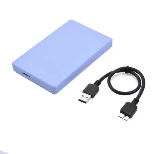2,5 дюймовый чехол для жесткого диска SATA USB 3,0 Портативный без инструментов SSD твердотельный диск HDD коробка внешний жесткий диск Корпус для ПК - Цвет: Синий
