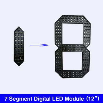 

Free shipping Waterproof 12 Inch 7 Segment Digital Number LED Module White Blue Red Yellow Green with Remote Control