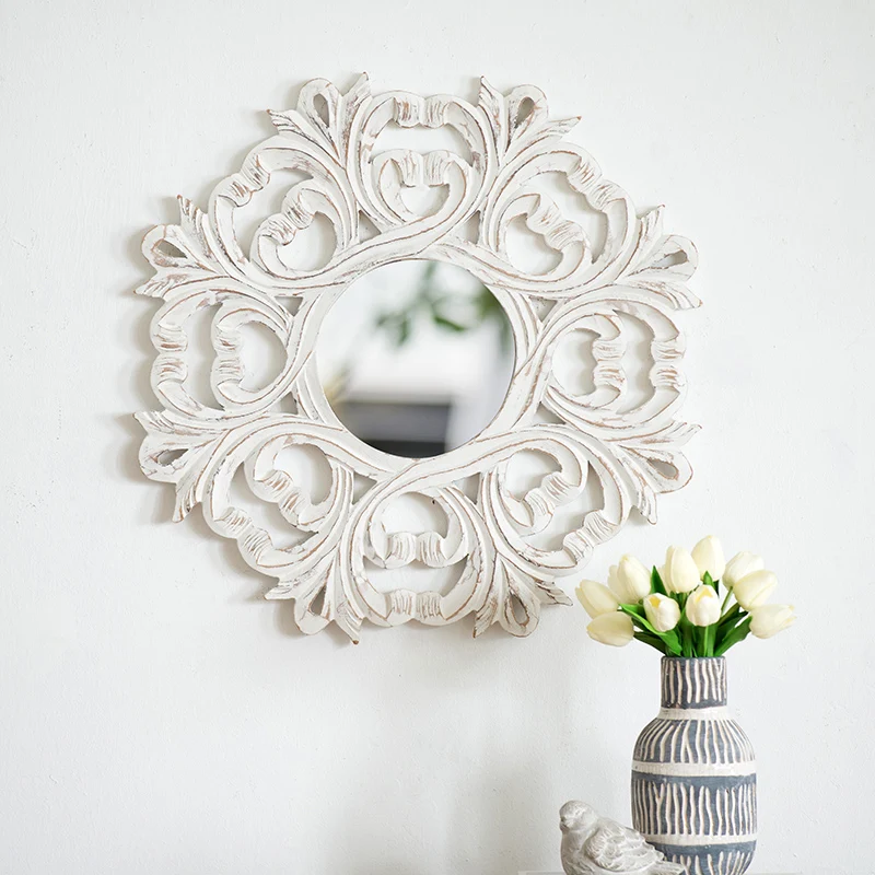 Купить Белое Большое Резное Зеркало