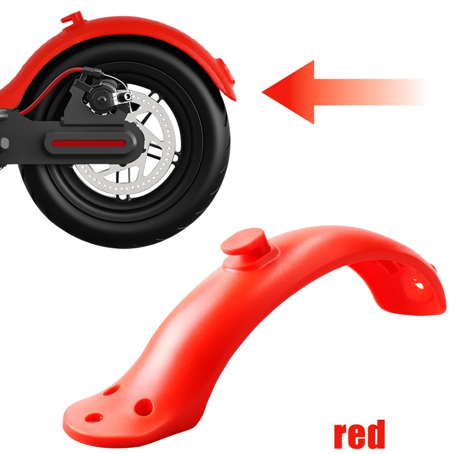 Durable Rear Mudguard Fender Guard for Electric Scooters - Available in Red, Black, and White