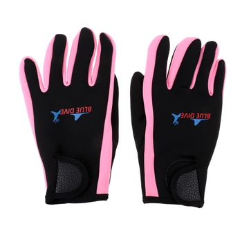 

Wetsuits Gloves 1.5mm Premium Neoprene Scuba Diving Surfing Snorkeling Five Finger Glove (Pink/Black)