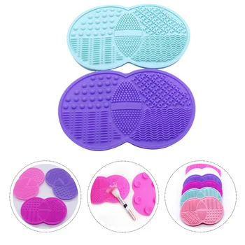 

2pcs Suction Cup Pad Brush Cleaning Scrubber Makeup Cleaning Tool for Home Shop
