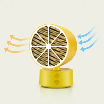 

350w Heater Mini Lemon Household Energy Saving Mute Bedroom Office Portable Desktop Small Electric Heater