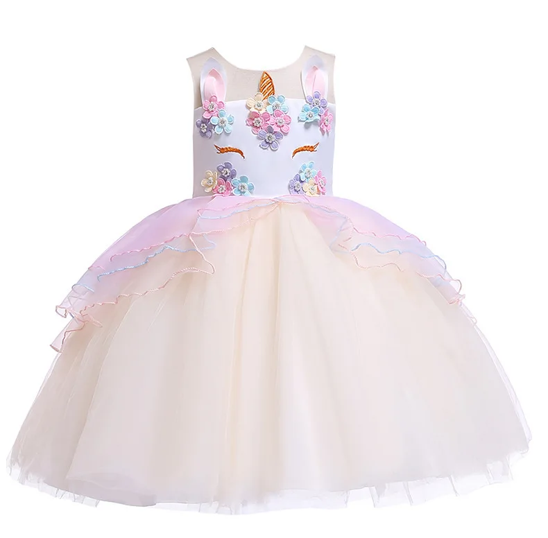 

Gril's Dress Summer 2019 Europe And America Foreign Trade Hot Selling Children Retro Buckle Vest Dress Puffy Princess Skirt