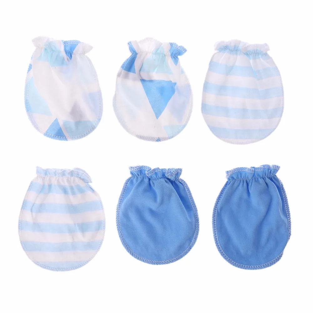 Baby Accessories discount 3Pairs Fashion Baby Anti Scratching Gloves Newborn Protection Face Cotton Scratch Mittens baby accessories carry bag	