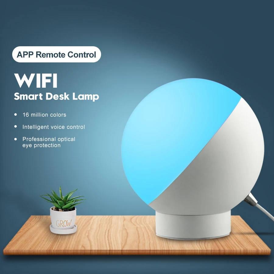 Tuya Smart WiFi Table Lamp Wireless Control Colorful Dimmable Desk Night Light Voice Control Via Alexa Google Home Smart Home