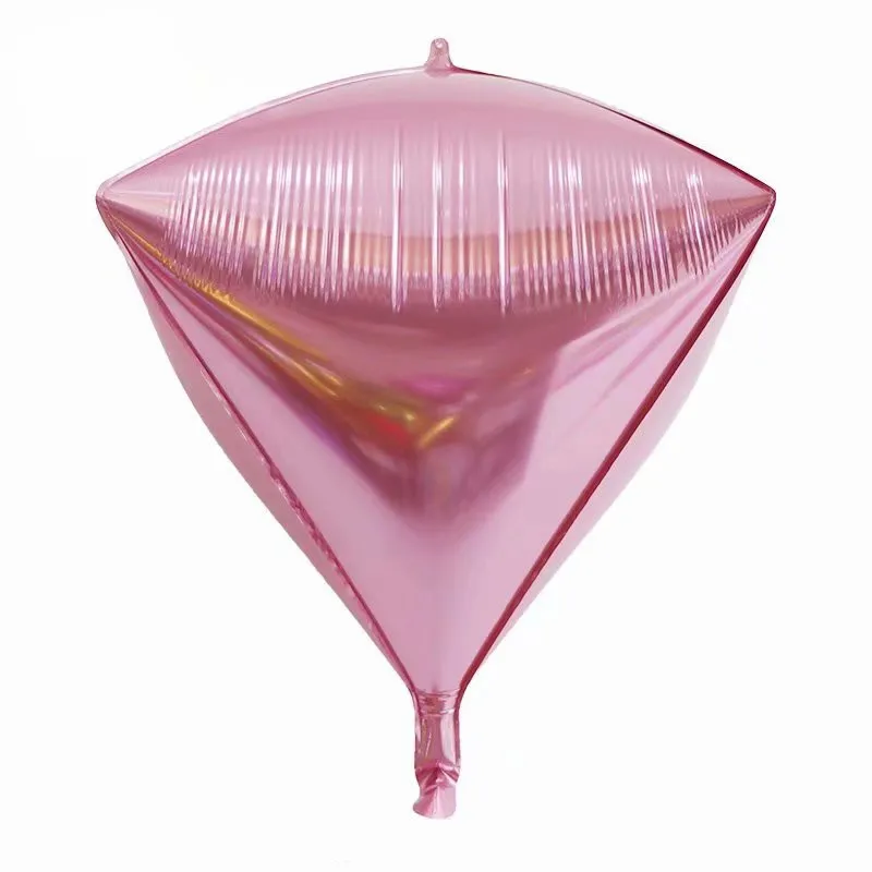 pink 10 шт 24 ''4D куб шар уникальный металлический круг шар в форме алмаза майлар фон из фольги свадебный душ украшения для свадьбы и дня рождения - Color: pink