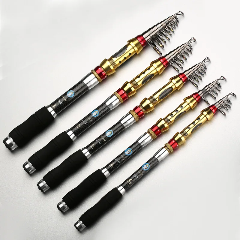 Spinning Fishing Rod Vara De Pesca High Carbon Peche En Mer Telescopic Fishing Rod Vara Telescopica Pesca Mar Pesca Lure Rods