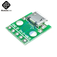 2,54 мм, Micro-USB для DIP адаптер 5pin женский Разъём b Тип PCB конвертер Pinboard 2,54 мм