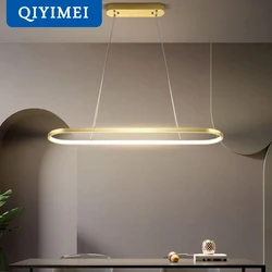 Rectangle Modern Led Pendant Lamps for Living Room Restaurant Bedroom Decorative Pendant Light Lamparas AC85-260V remote control