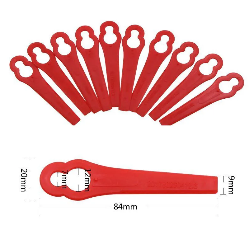 10Pcs Plastic Lawn Mower Blade Trimmer Garden Replacement Grass Cutter Red Green Tool Part | Инструменты
