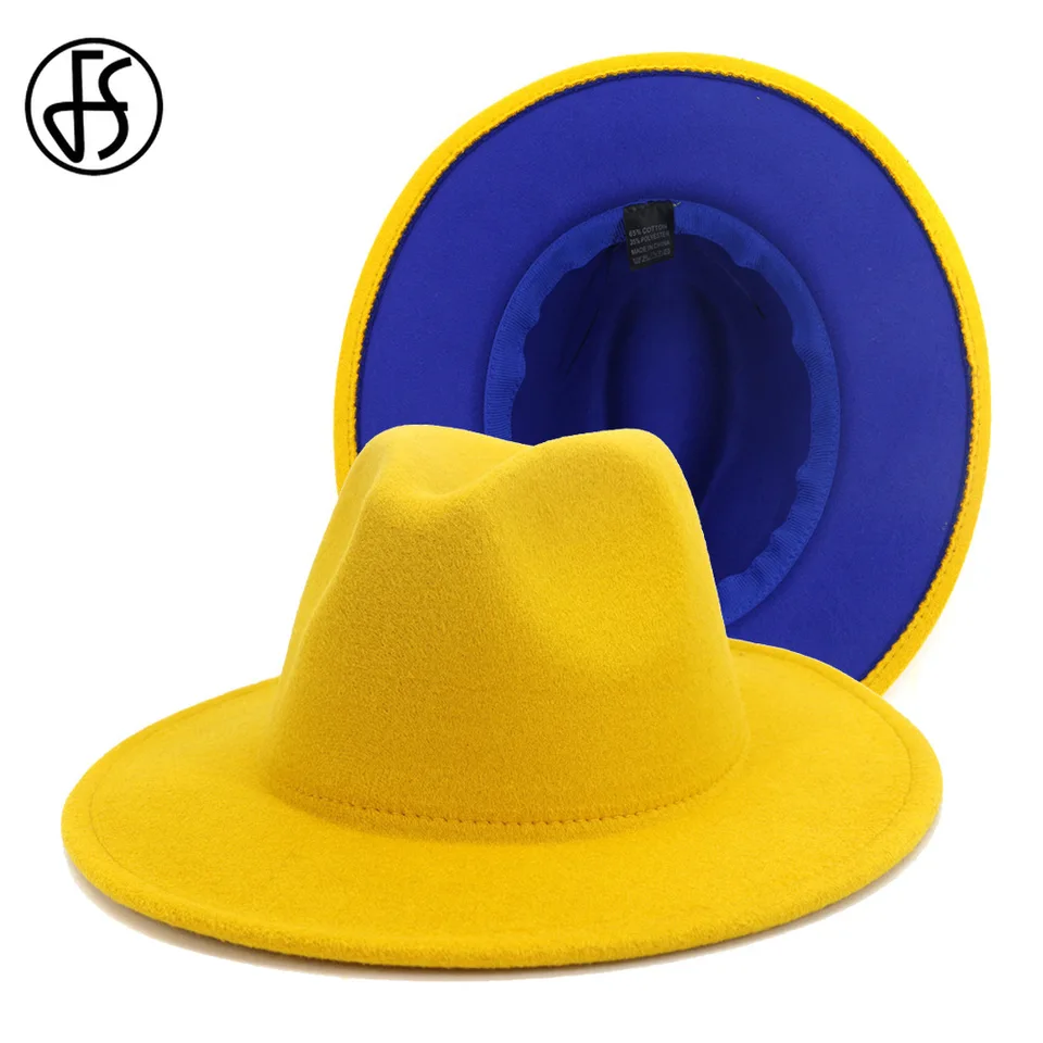yellow felt hat
