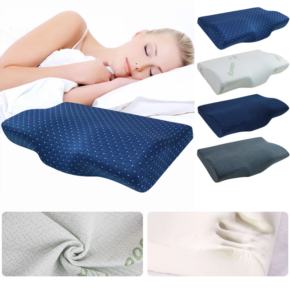 

Memory Foam Massage Pillow Neck protection Slow Rebound Memory Foam Butterfly Shaped Pillow Health Cervical Neck size in 50*30CM