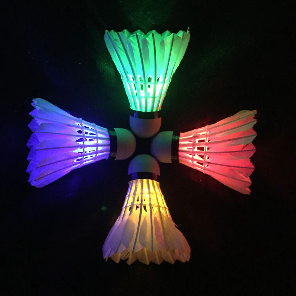 Suzakoo Feather Pattern Luminous Badminton Balls Nine Outdoor Playing_voghion.com
