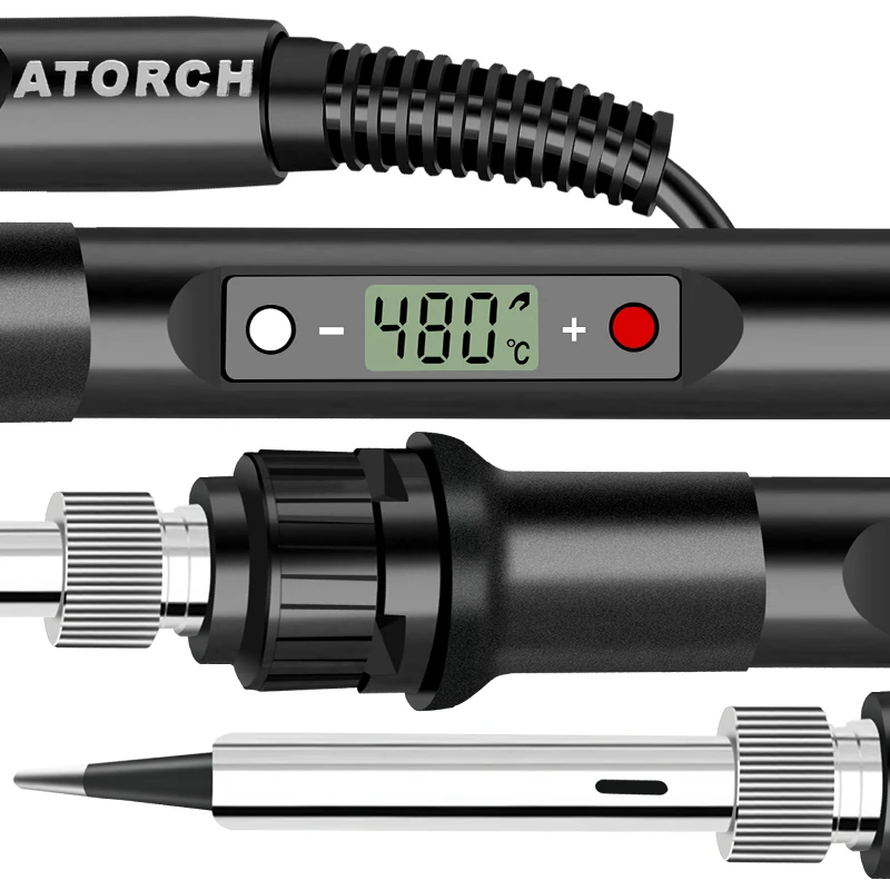 Электрический паяльник, 80 Вт, 110 В/220 В, регулируемая температура, сварочный паяльник, паяльная станция, аксессуары для паяльника