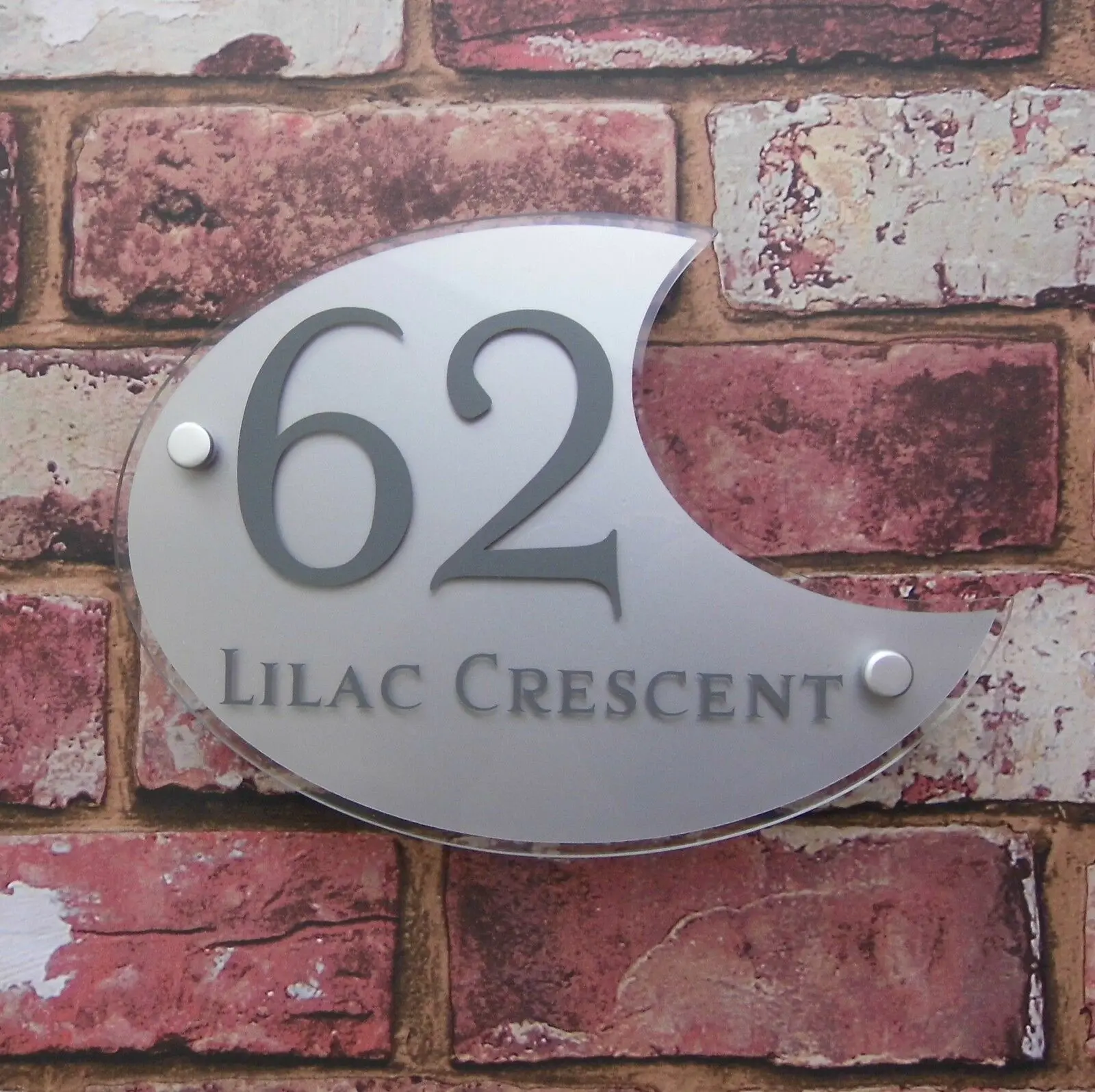 Настроить современный знак на дом улица адрес табличка номер двери индивидуальный стеклянный эффект