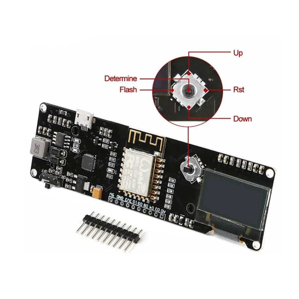 ESP8266 Nodemcu Wifi модуль 0,96 Oled Расширенная температура и влажность макетная плата Метеостанция 18650 слот для батареи