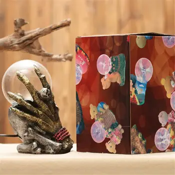 

European standard Halloween skull hand touch ball electronic induction ion ball luminous decoration toys for Halloween