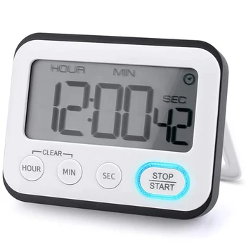 

Digital Kitchen Timer LCD Cooking Timer, Alarm and Clock, Count Down and Count Up, netic Back and Free Stand, Loud Alarm Digi
