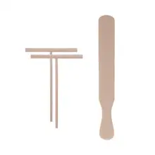 3 шт., набор шпателей для жарки пирога, завтрака, деревянный набор шпателей, портативный шпатель, токарный инструмент ручной работы