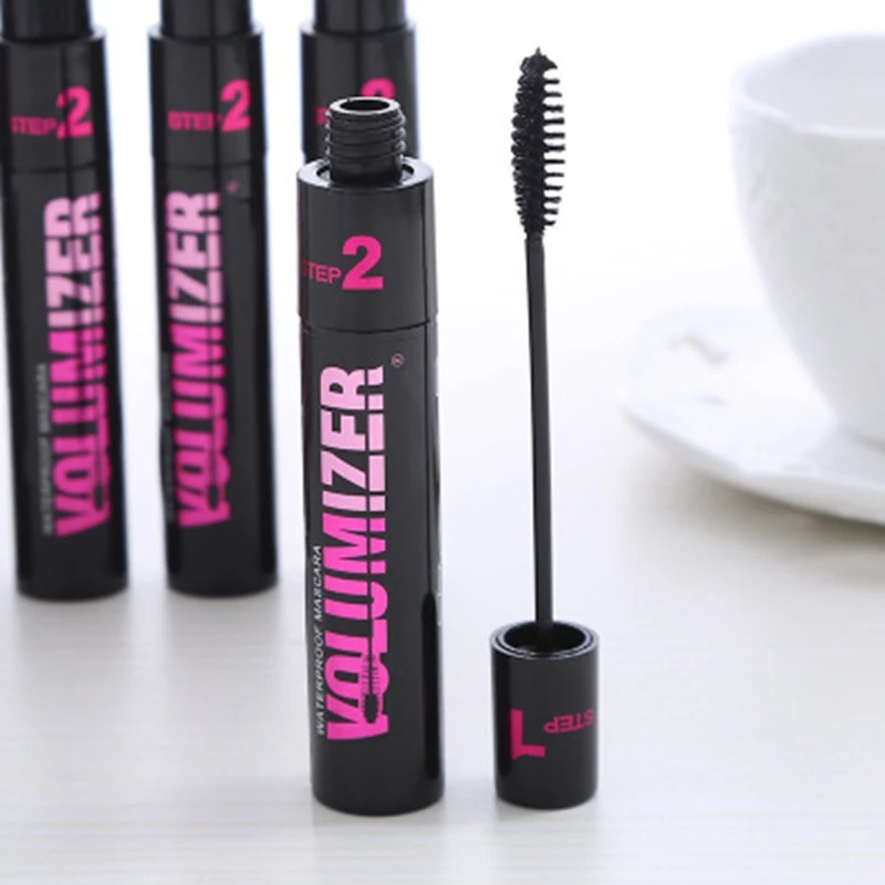 1Pcs 2 in 1 mascara authentic big belly double effect thick / curl /Anti-halation eyelash growth liquid Make up Tools | Красота и