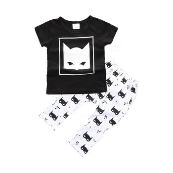 

Clothes Pants Set Shirt New Fashion Short Sleeve Cartoon 2020 2 Pieces Boys Unisex Newborn T-Shirt 100% Cotton Fits True