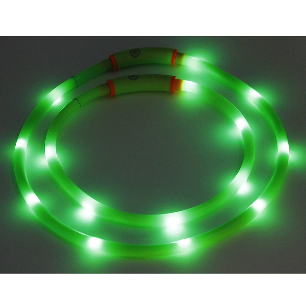 LED Dog Collar USB Rechargeable Glowing Flashing Pet Cat Collars Necklace for Night Safety Water Resistant Light up Collar