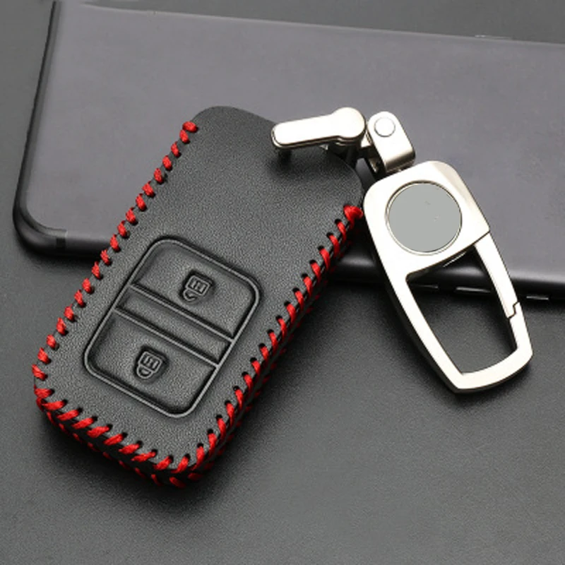 

The First Layer of Leather Hand-stitched Two-button Smart Car Key Package Car Key Decoration Cover Is Suitable for Acura