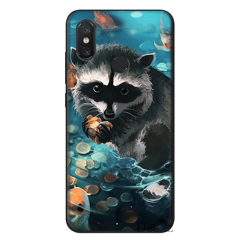 Мобильный Силиконовый чехол для телефона для Xiaomi Redmi GO 7 7A S2 K20 4A 4X 5A 5 6 6A Pro крышка милый маленький енот оболочки - Цвет: B6