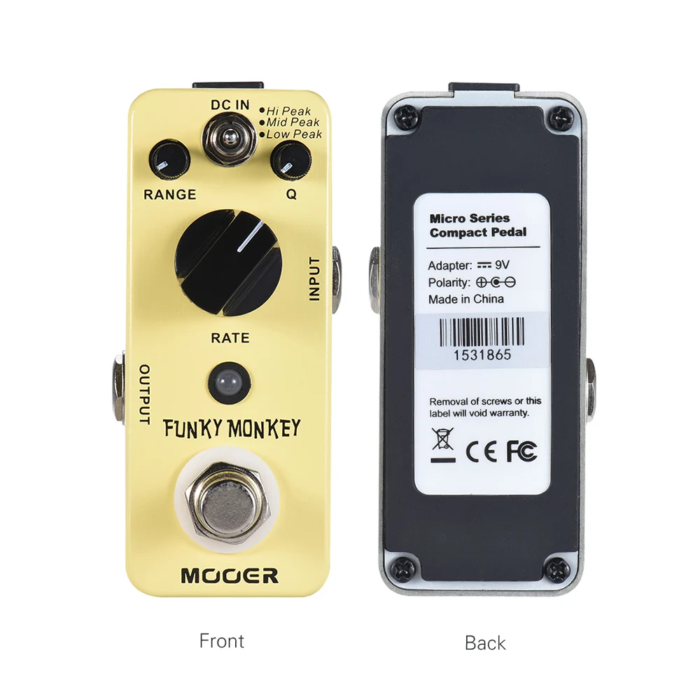 MOOER FUNKY MONKEY Авто Wah гитарный эффект педали 3 пиковых режима True Bypass полностью металлический корпус