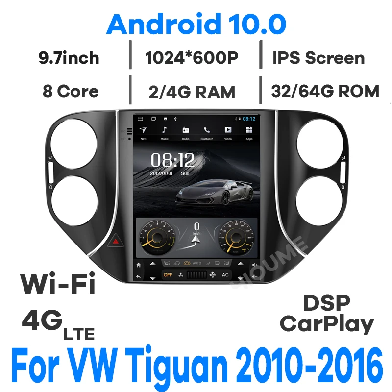 Автомобильная Мультимедийная система 4 ядра Android 10 0 экран Tesla GPS-навигация для