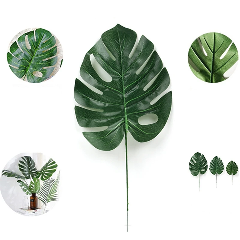 24 шт 2 вида тропических растений Пальмовые Листья искусственные листья сафари Гавайские черепахи лист Luau вечерние Suppl