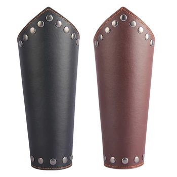 

Leather Gauntlet Unisex Arm Guard Medieval Bracer Costume Props man women cool arm cover cosplay accessory props