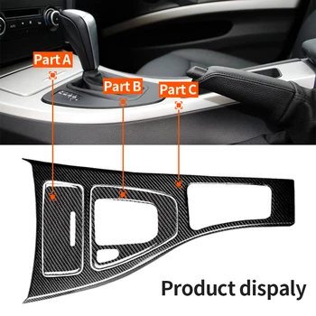 

For 2006-12 BMW 3 Series E90 E93 Interior Modified Carbon Fiber Fittings, Control Gear Shift Panel Decoration Frame