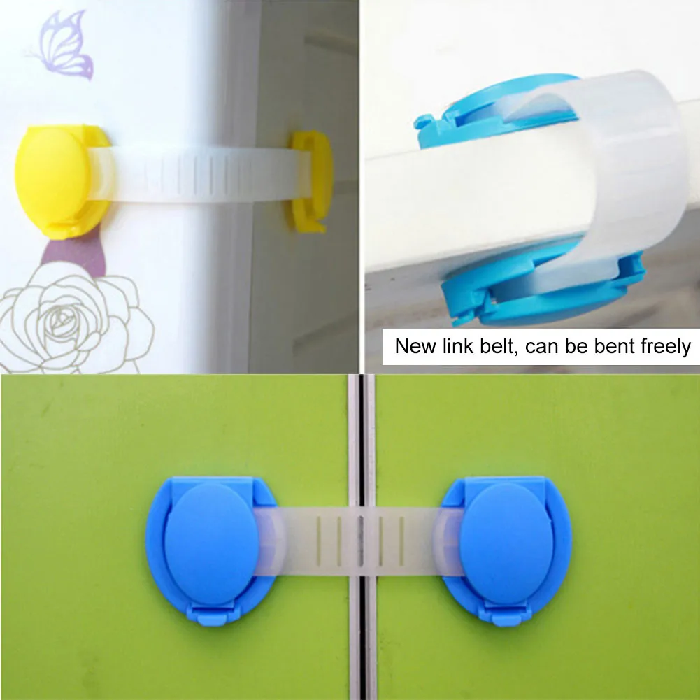 Multipurpose Baby Safety Cabinet Lock Latch 3pcs Adjustable Locks Durable Baby Proofing Drawer Locks LB88
