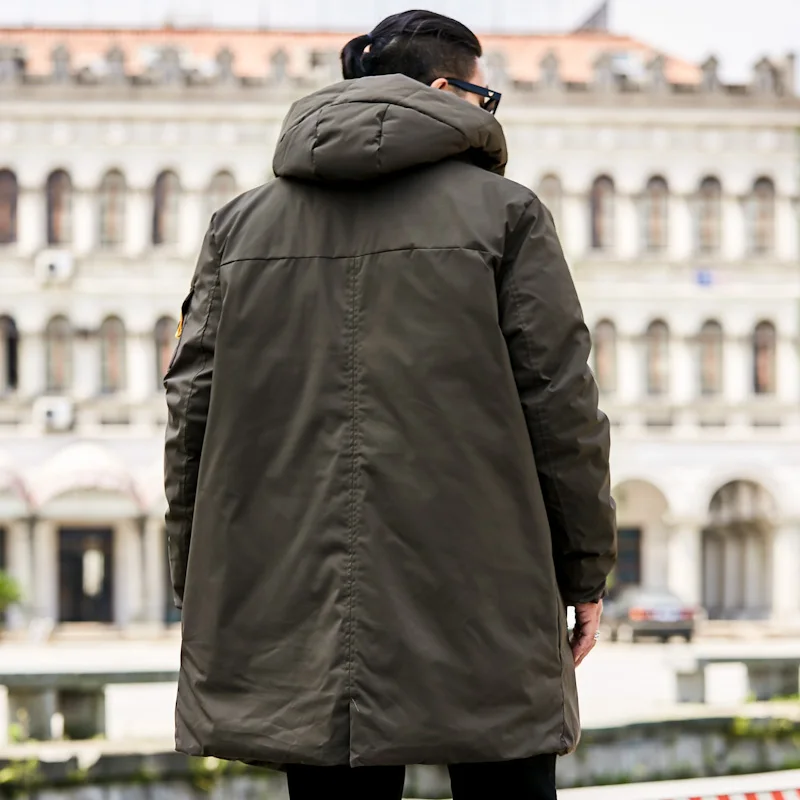 Размер 8XL 7XL 6XL Новая мужская зимняя куртка длинная свободная парка для мужчин Толстая теплая зимняя куртка с капюшоном и воротником для мужчин на-30 градусов