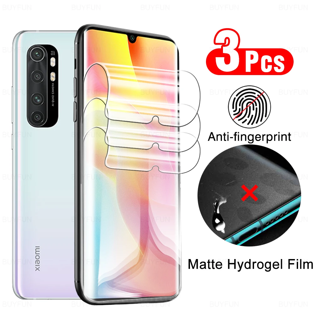 3 шт. матовая Гидрогелевая пленка с защитой от отпечатков пальцев для Xiaomi Mi Note 10 Mi10