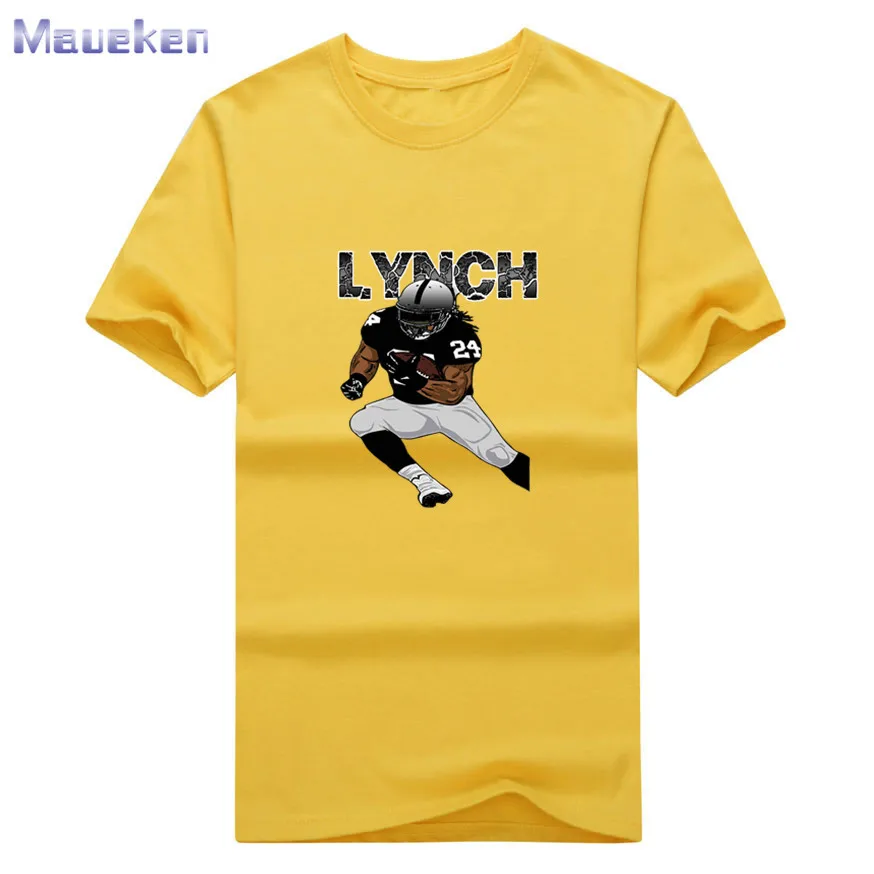 Marshawn Lynch#24 зверь индивидуальный дизайн футболка хлопок футболка для поклонников подарок 0905-2
