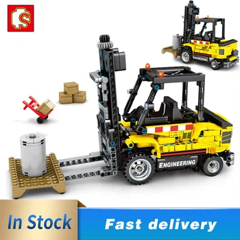 

556pcs Technic Forklift Liftable Arm Blocks Engineering Technic Building Blocks Bricks Sembo Toys Kids Boy xmas Gifts