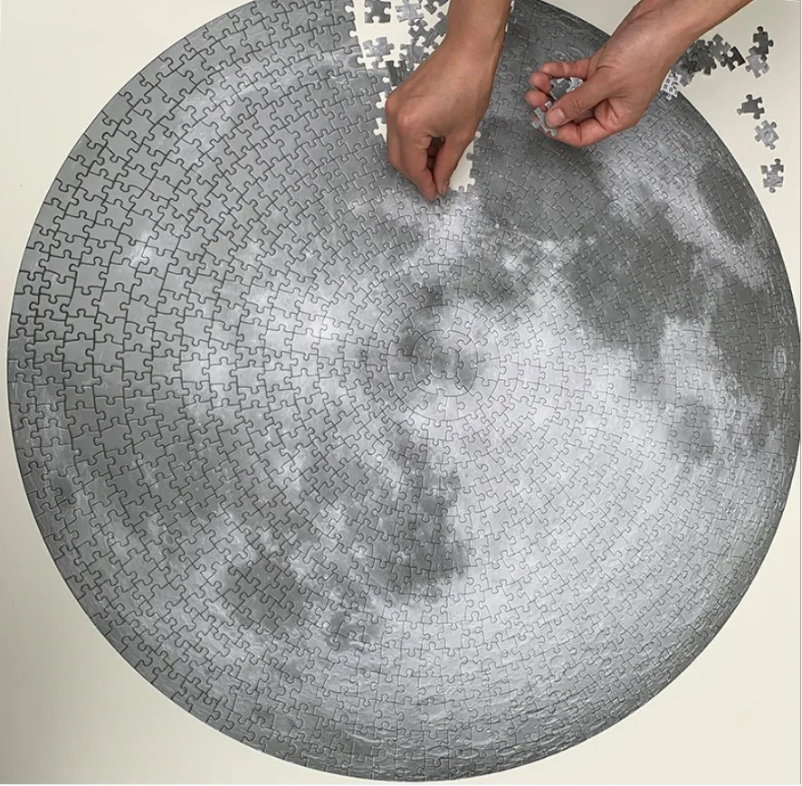 

Full Moon Round The Mood Puzzle 1000 Pieces Difficult for Adult Jigsaw Educational Puzzle Games Puzzles Toys Kids Christmas Gift