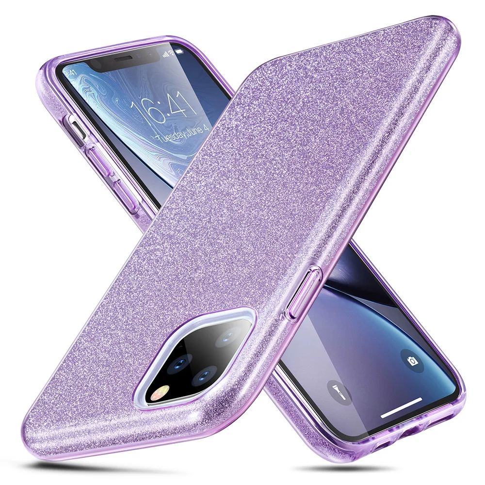 Блеск искристый Блестящий противоударный бронированный чехол для iPhone 11 Pro Max