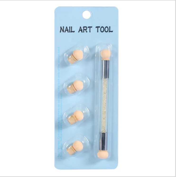 

Manicure Implement Sponge Point Crayon Smudge Liquid Double Headed Point Crayon Fluoresent Marker Gradient Pen Delivery Random C