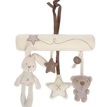 

Lovely Baby Songs Play Box Interesting Safety Mirror Sound Paper Infant Crib Bed Stroller Toy Hand Bell Plush Toy