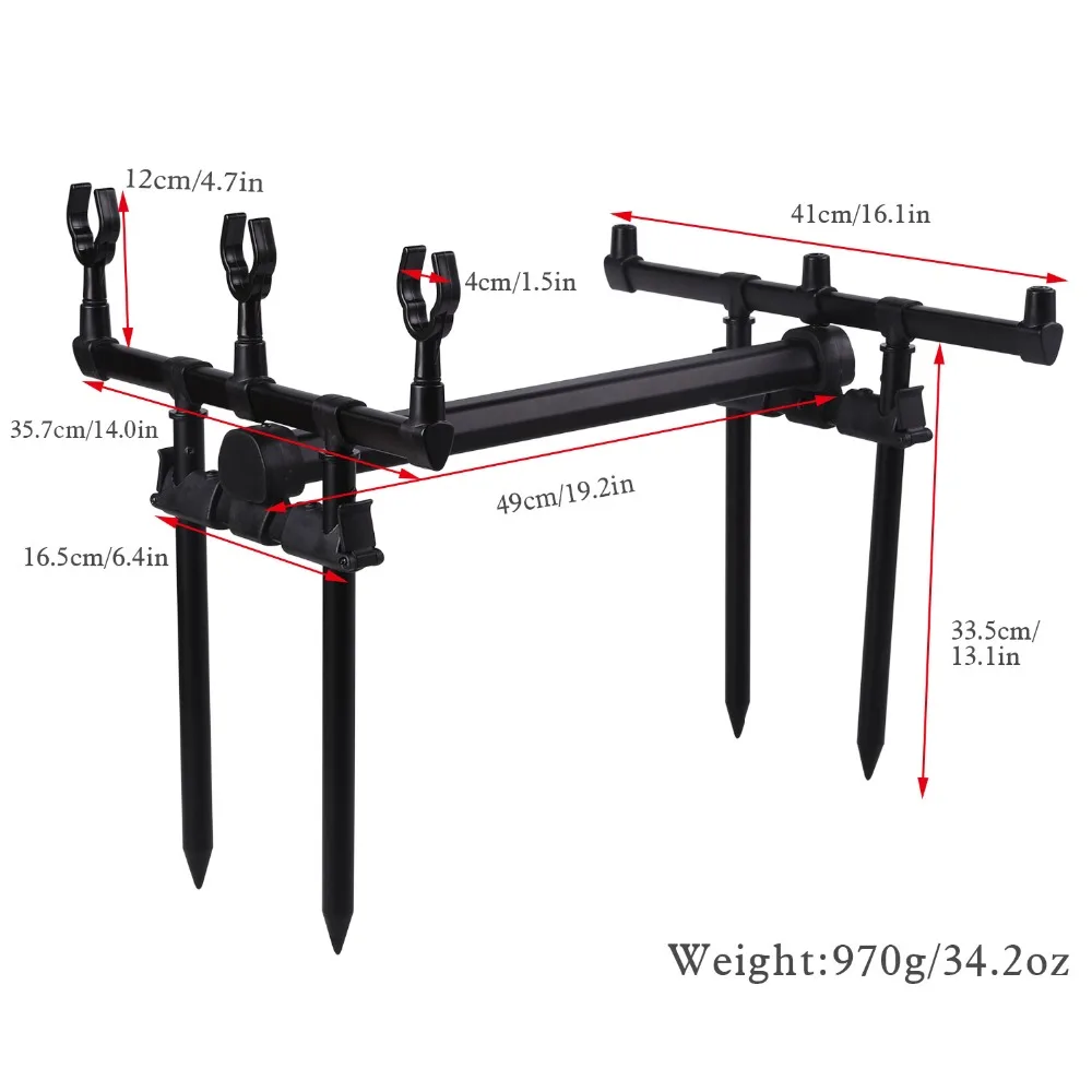 Sougayilang Carp Fishing Rod Pod Stand Holder Fishing Pole Pod Stand Fishing Holder Fishing Tackle Fishing Accessory Sougayilang Carp Fishing Rod Pod Stand Holder Fishing Pole Pod Stand Fishing Holder Fishing Tackle Fishing Accessory