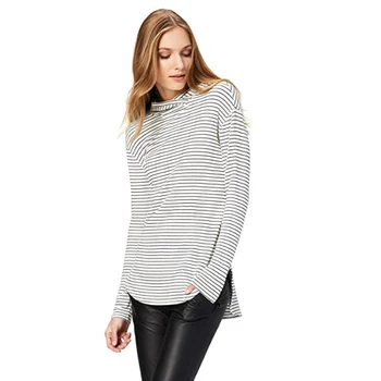 

Daily Striped Women's Soft Long-Sleeve Hooded Pullover Sweatshirt