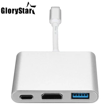 

USB Type C 3.1 Converter USB C type to USB 3.0/HDMI/Type C Female Charger Adapter for Apple Macbook and Google Chromebook Pixel